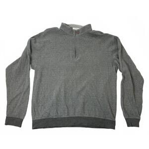 Peter Millar Gray Half-Zip Sweater Mens XL Golf Casual
